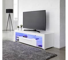 Meuble télé laqué blanc misez sur un salon design et épuré avec ce meuble tv blanc laqué brillant newland. Meuble Tv Avec Led Integree Goal Blanc Brillant Meuble Tv But