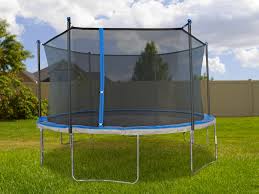 How big is a 10ft trampoline in cm? Trujump 14 Round Trampoline With Safety Enclosure Reviews Wayfair