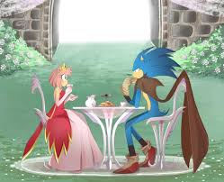 Sonamy Thote Tea Time Sonic Fan Characters Hedgehog Art Sonic And Shadow