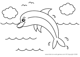 Dolphin coloring pages for toddlers. Dolphin Coloring Pages Kids Games Central