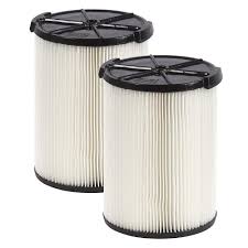 The process of removing the wet dry vacuum filter from the filter assembly or cage will vary by brand. Ridgid Standard Filter For 18 9 L 5 Gal Larger Wet Dry Vacuums 2 Pack The Home Depot Canada