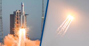 It is not clear where and when exactly the rocket parts will crash on the surface. Bauw3v8 Gfhuvm