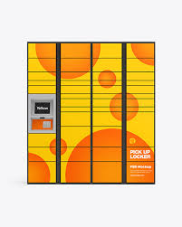 Download Pick Up Locker Mockup In Indoor Advertising Mockups On Yellow Images Object Mockups