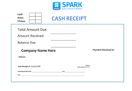 This can only be achieved with proper. Cash Receipt Template Spark Invoice