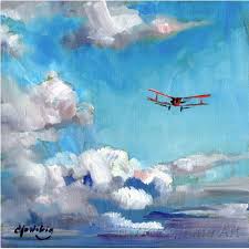 Original Oil Painting Small 8 X 8 Flying Airplane Soaring Etsy Airplane Painting Original Oil Painting Oil Painting Nature