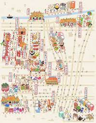 台北過年商圈地圖 illustrated map map map design