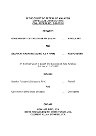 Mahkamah sarawak tuan steve ritikos email: In The Court Of Appeal Of Malaysia Appellate Jurisdiction Civil Appeal