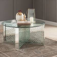 Crystal coffee table base is an ideal way to add a refined appearance to any piece of furniture. Orren Ellis Umana Modern Round Glass And Faux Crystal Coffee Table Wayfair