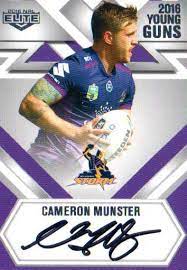 The rise of cameron munster. 2016 Nrl Elite Young Guns Signature Yg7 Cameron Munster Storm 91 130 Diggaz Trading Cards