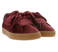Sie sind absolut straßentauglich und mit warmem fell gefüttert sogar im winter tragbar. Puma Samt Sneaker Basket Heart Trendige Damen Schuhe Cabernet Weinrot