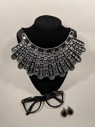 Full Size Silver Ruth Bader Ginsburg Rbg Dissent Collar Etsy Stud Earrings Set Earring Set Black Glasses Frames