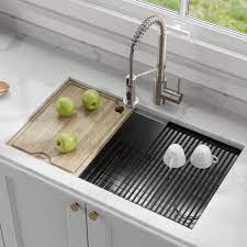 We dare to say that our tall kitchen cabinets, with their range of heights, widths, depths and colors, fits in much any kitchen. Kraus Artec Pro Workstation 32 L X 19 W Undermount Kitchen Sink Reviews Wayfair Ca
