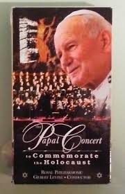 gilbert levine THE PAPAL CONCERT to commemorate the holocaust VHS VIDEOTAPE 