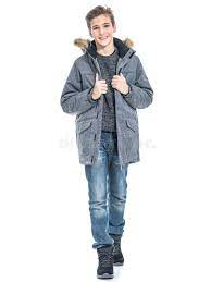 Teenage Boy In Winter Clothes Stock Photo Image Of Style Jacket Winter Outfits Kids Winter Outfits Boys Winter Clothes