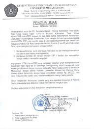 Persyaratan Pelaksanaan Utbk 2020 Bagi Peserta Luar Kota Samarinda Dan Luar Prov Kaltim