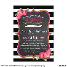 Surprise Bridal Shower Invitation Zazzle Com White Bridal Shower Modern Bridal Shower Invitations Bridal Shower Invitations