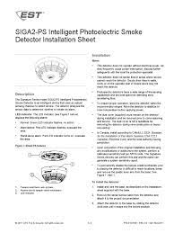 Est catalog „ intelligent initiating devices. Chu Siga2 Ps Sensor Electrical Engineering
