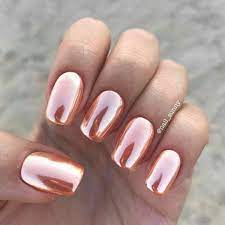 Rose Gold Summer Nail Art Gold Summer Nails Nail Art Designs Summer Trendy Nails