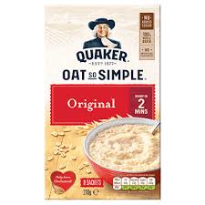 3 grams fiber 0 mg cholesterol 0.3 grams saturated fat 6 mg sodium 0 grams sugar 0 grams trans fat. Oat So Simple Original Porridge Sachets Quaker Oats Uk