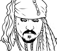 Captain jack sparrow coloring sheets. How To Draw Jack Sparrow Easy Coloring Page Trace Drawing