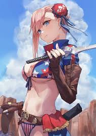 tesin (7aehyun), fategrand order, fate (series), miyamoto musashi (fate), miyamoto  musashi (swimsuit berserker) (fate) - Anime R34