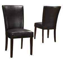 dolce faux alligator chair dark brown set of 2 dining chairs chair dinning room chairs