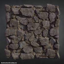 Artstation Personal Work Stone Wall Made In Zbrush Substance Designer Dannie Carlone Zbrush Stone Texture Stone Wall