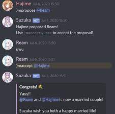 Matching bios for couples is also trending on that app. Suzuka Discord Bots