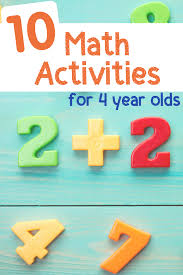 10 Math Activities For 4 Year Olds 4 Year Old Activities Pre Reading Activities Preschool Kindergarten Learning Activities