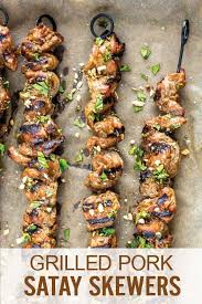 Simple Grilled Pork Satay Skewers Are Cooked Within Minutes And No Marinating Needed Th In 2020 Pork Tenderloin Recipes Tenderloin Recipes Best Pork Tenderloin Recipe