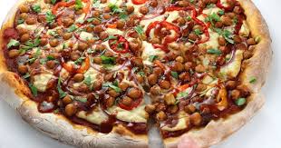 Vegan Bbq Chickpea Pizza Recipe Vegan Bbq Bbq Chickpeas Savory Vegan