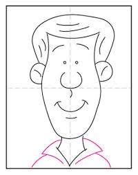 Once you've divided up the face, sketch the eyes on the horizontal line running through the middle of the oval. How To Draw A Cartoon Face Art Projects For Kids