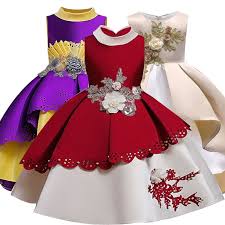 New 2020 Girls Dress Embroidery Elegant Princess Dress Kids Dresses For Girls Wedding Party B In 2020 Princess Dress Kids Kids Dress Kids Dresses