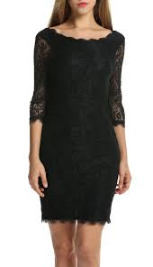 Black Friday Clearance Women Ladies 3 4 Sleeve Pencil Dress Lace Floral Package Hip Knee Slim Party Dress Cbst Dresses Pencil Dress Lace Dress