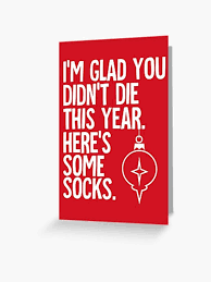 Funny gift cards for sale. Glad You Didn T Die Honest Christmas Card Greeting Card By Toruandmidori Sarcastic Christmas Cards Funny Xmas Cards Sarcastic Christmas