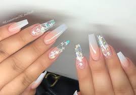 If you try them, share them on my instagram: Acrylic Nails Coffin Clear Butterfly Nails Novocom Top
