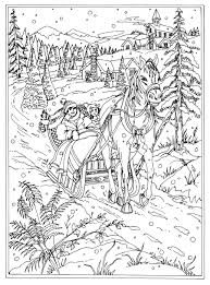 Printable winter scene coloring pages many interesting cliparts. Amazon Com Creative Haven Winter Wonderland Coloring Book Adult Coloring 9780486805016 Goodridge Teresa Books