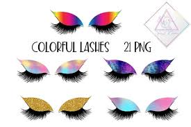 An eyelash logo is perfect for the cosmetics store or beauty salon. Colorful Lashes Digital Clipart Eyelash Clip Art Gold Glitter Unicorn Eyelashes Graphics Pink Galaxy Teal Rainbow Silver Fantasy Clip By Fantasy Cliparts Catch My Party