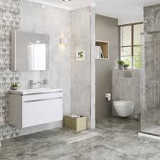 Come see the full reveal of this girls bathroom! Harmony White Gloss Marble Effect Ceramic Wall Tile Pack Of 8 L 500mm W 250mm Diy At B Q
