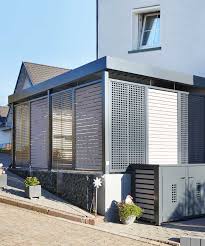 Carport Mit Wandelementen Sichtschutz Wpc Und Quadratlochung Carport Modern Carport Carports