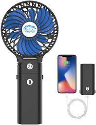 Handfan Portable Fan Battery Operated Small Handheld Personal Fan With 5 20 Hours Working Time Amp 5200 Mah Power Bank Portable Fan Mini Desk Fan Personal Fan