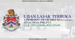 Maklumat kekosongan ini adalah seperti yang diiklankan. Jawatan Kosong Pembantu Awam Dbkl