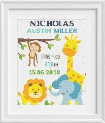 Check spelling or type a new query. Birth Announcement Cross Stitch Pattern Boy Birth Sampler Easy Etsy In 2021 Baby Cross Stitch Patterns Cross Stitch Baby Birth Announcement Cross