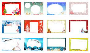 Print these printable card maker pages, and take time to cut out pieces to form a set of unique cards that will surely be appreciated by the person that you will send these to. Various Free Christmas Templates Free Photo Card Templates Christmas Card Maker Photo Card Template
