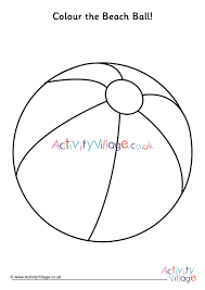 Get this free summer coloring page and many more from primarygames. Beach Ball Colouring Page