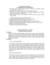 Check spelling or type a new query. Contoh Soal Dan Jawaban Tentang Komputer Dan Jaringan Dasar Kumpulan Contoh Surat Dan Soal Terlengkap