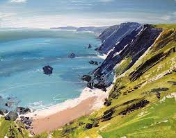 Sian Mcgill Fishermans Cove In 2021 Contemporary Landscape Painting Landscape Paintings Landscape Paintings Acrylic
