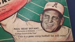 AMAZING FIND! Paul Bear Bryant Fun Bowl Board Game 1962 ALABAMA FOOTBALL!! 
