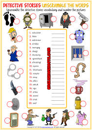 Detective Stories Esl Unscramble The Words Worksheet Vocabulary Esl Vocabulary Vocabulary Worksheets