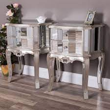 Bedside Tables Dressing Tables A Stunning Pair Of Distressed Mirrored Bedside Lamp Tables Shabby Chic Bedroom Furniture Shabby Chic Dresser Shabby Chic Homes